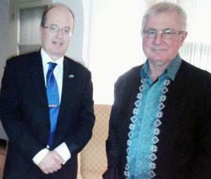 NZ Trade Minister Tim Groser with Ambassador Hamish MacMaster.